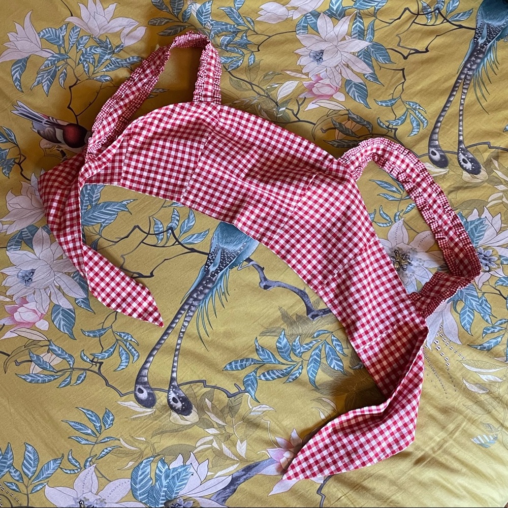Gingham Tie Back Crop Top 📍